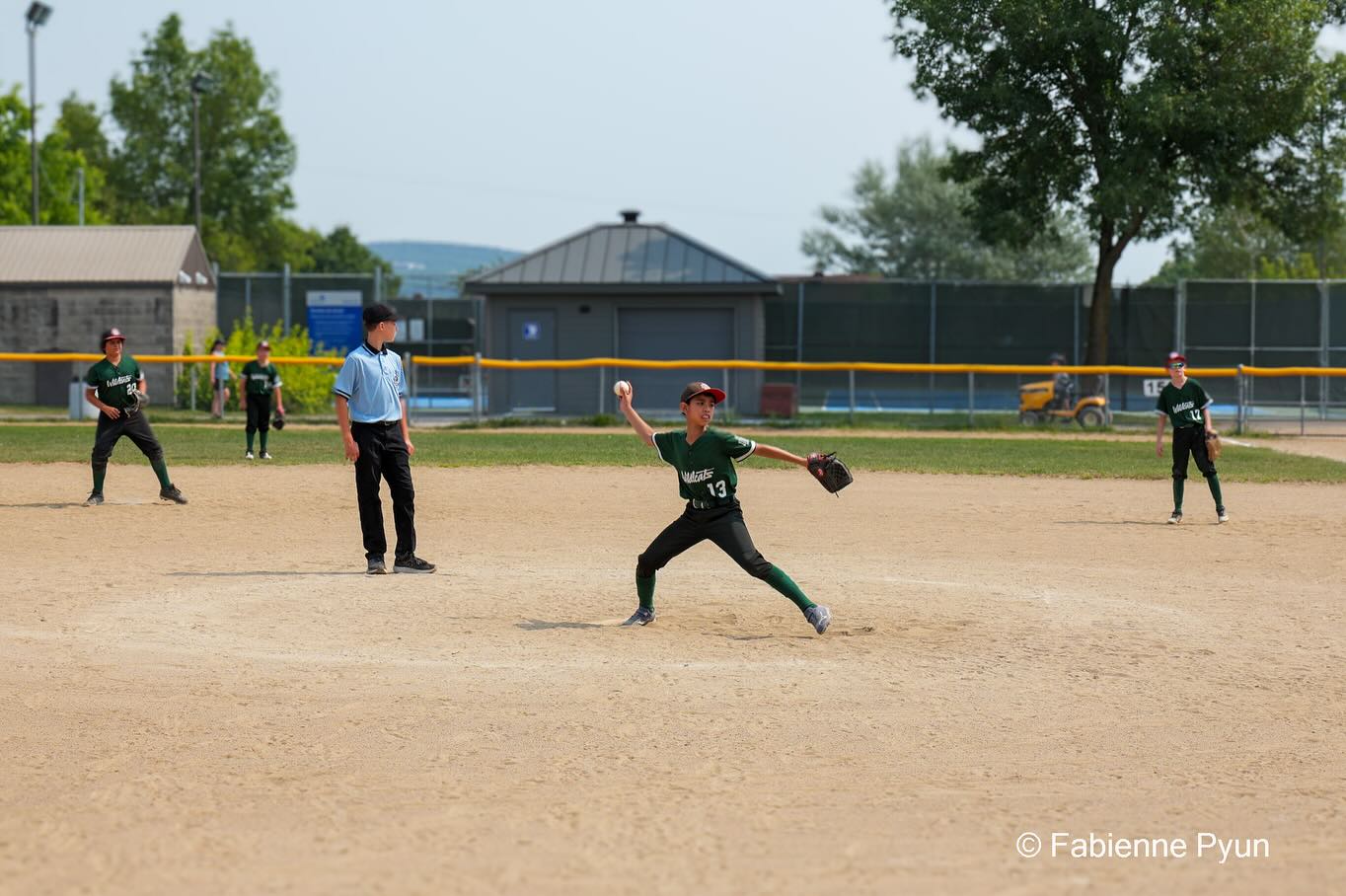 Kids playing baseball