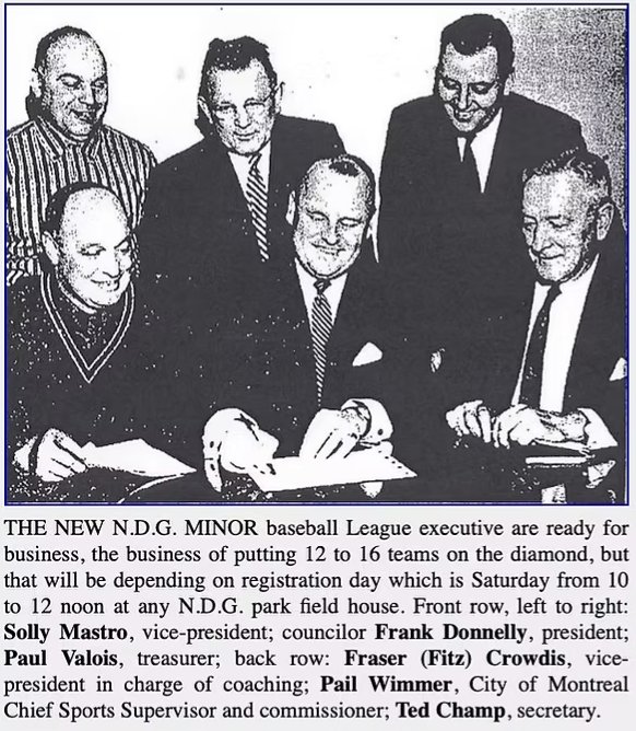 The original NDG baseball executive